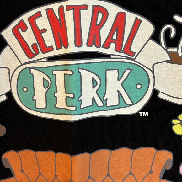 Friends Long Sleeve Crop Top Black Medium - Picture 3 of 7